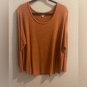 BURNT ORANGE LONG SLEEVE TOP